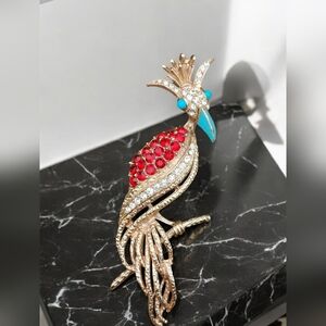 Vintage Florenza bird brooch